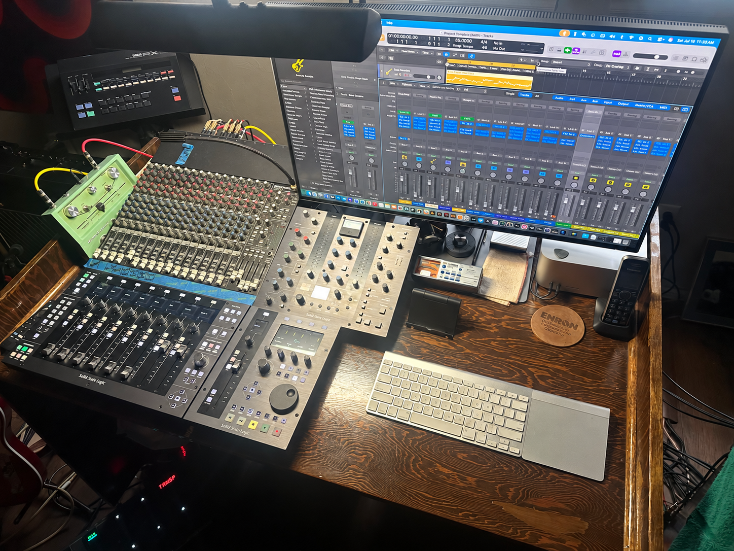 Clint's Logic recording and mixing console